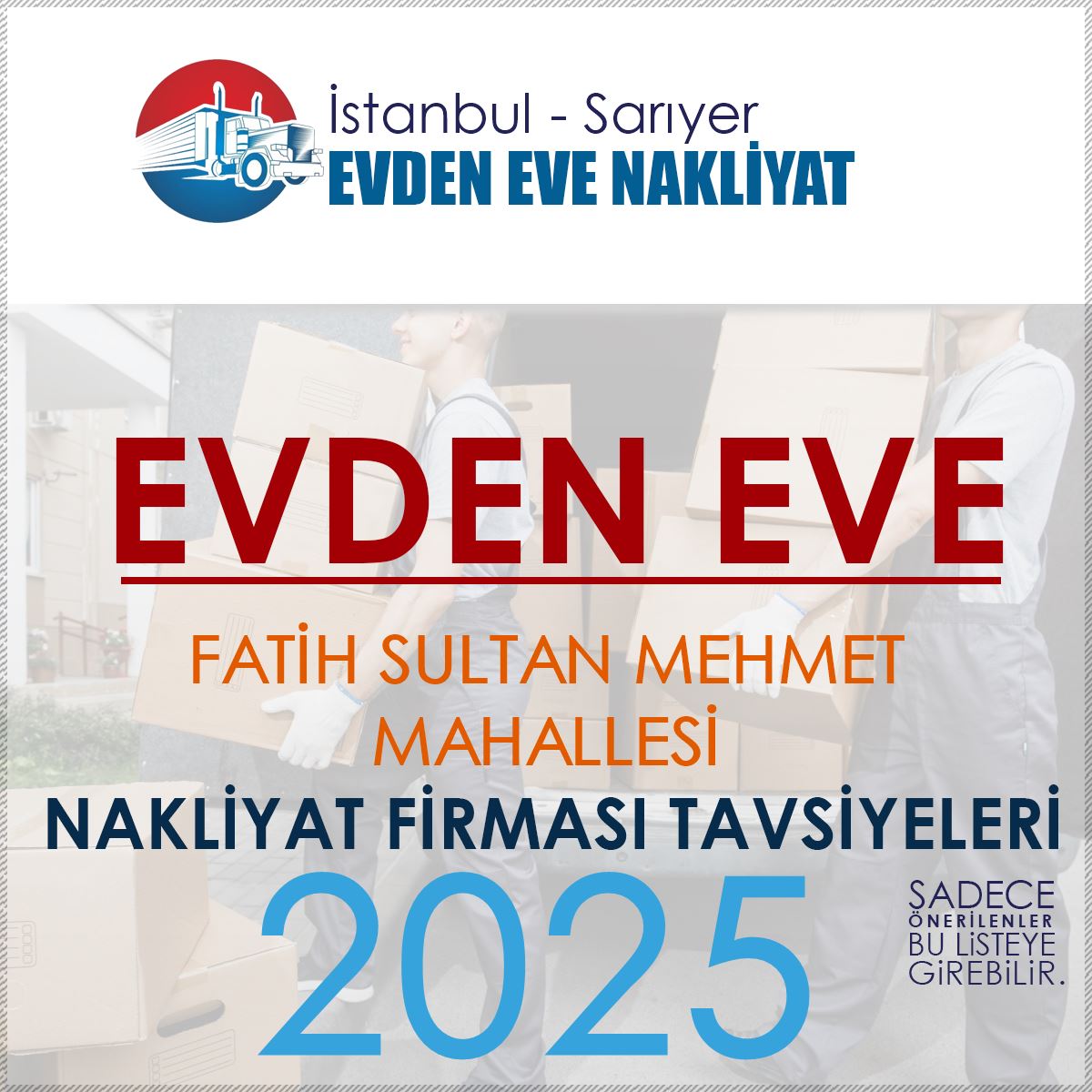 Fatih Sultan Mehmet Evden Eve Nakliyat Firmaları